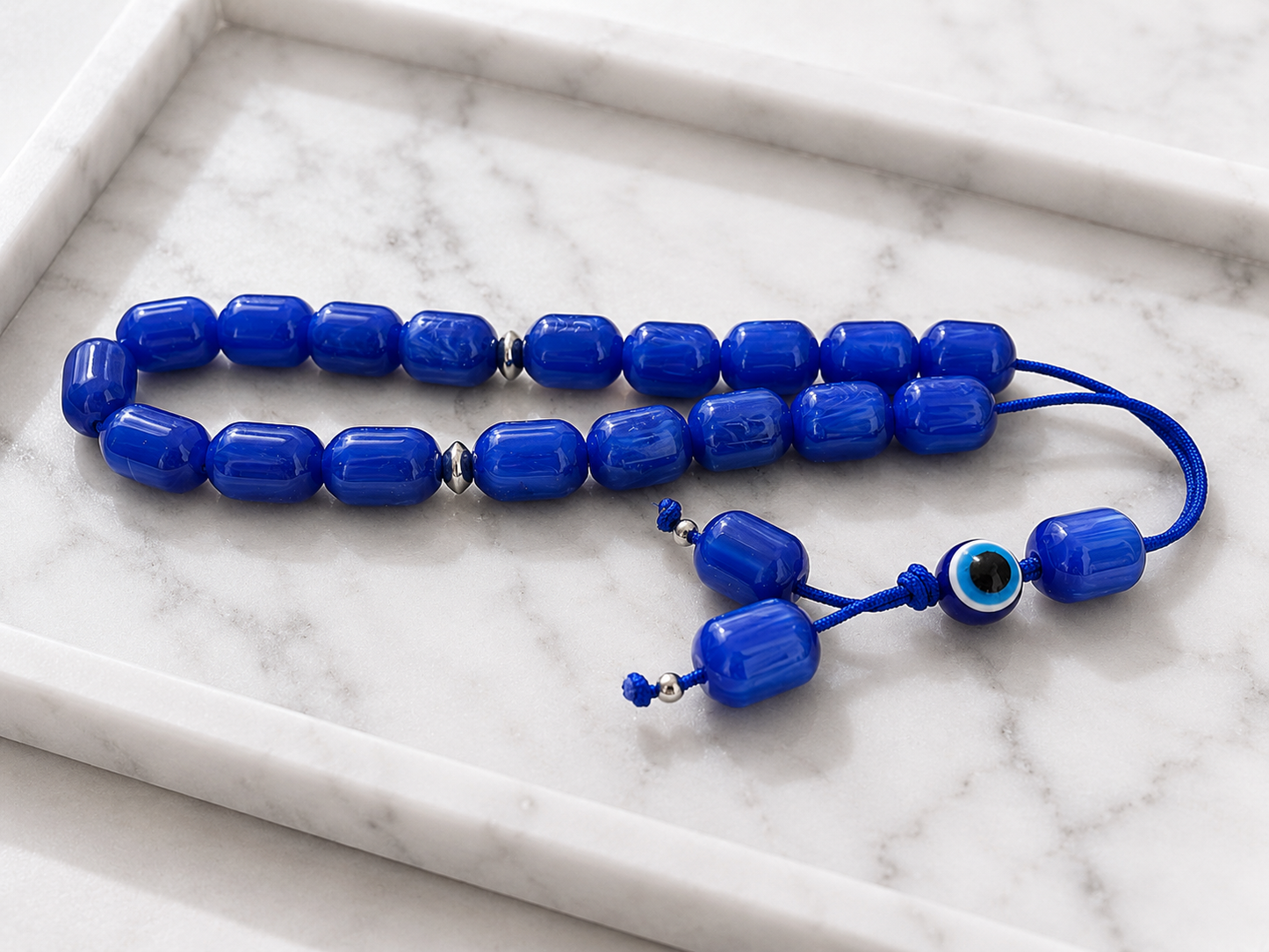 Blue Evil Eye Komboloi Worry Beads - Greek Gift