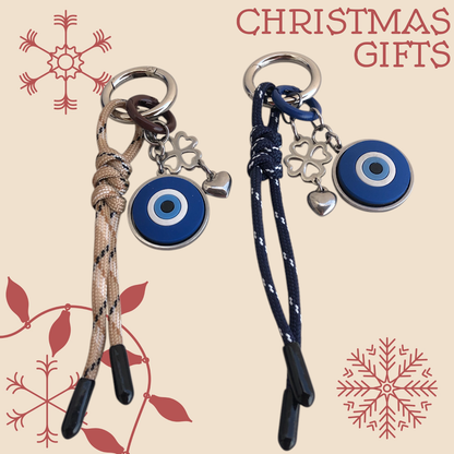 Clover Evil Eye Bag Charm | Silicone Charm