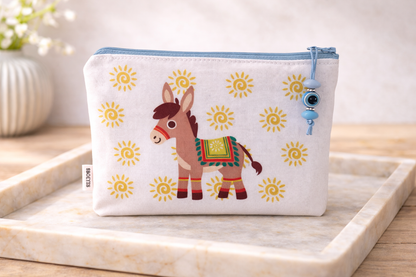 Pochette tissu avec symboles Grecs -  Fabriquée en Grèce