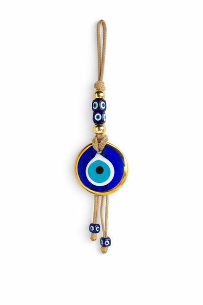 Glass Evil Eye Wall Hanging - 7 cm Glass Eye - House Protection & Ornament