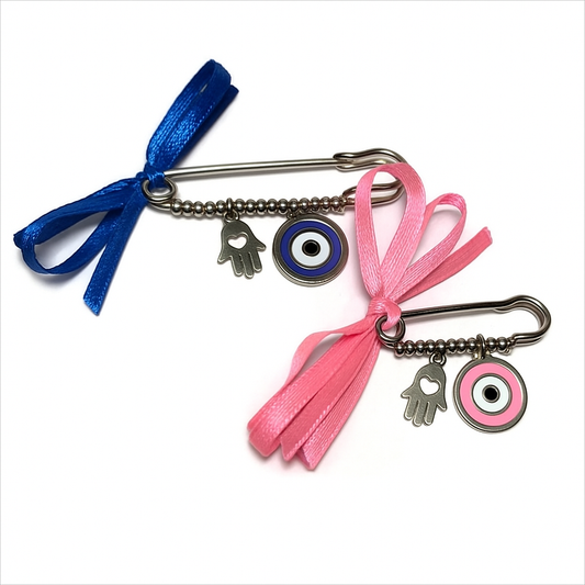Evil Eye Hamsa Safety Pin - Baby Evil Eye Baby Protection - baby gift