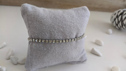 Tennis Style bracelet - stainless steel Jewlery - Gift for her - Bridesmaid diamond bracelet