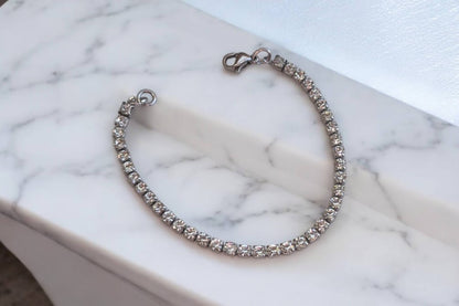 Tennis Style bracelet - stainless steel Jewlery - Gift for her - Bridesmaid diamond bracelet