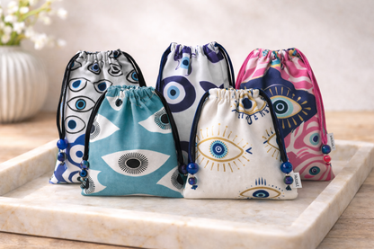 Evil Eye Drawstring Bags – Available in 6 Designs