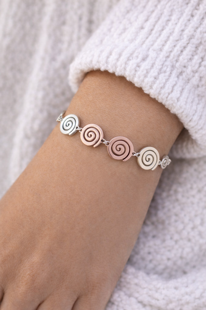 Spiral bracelet - Stainless steel jewelry - Greek gift - Gift for her
