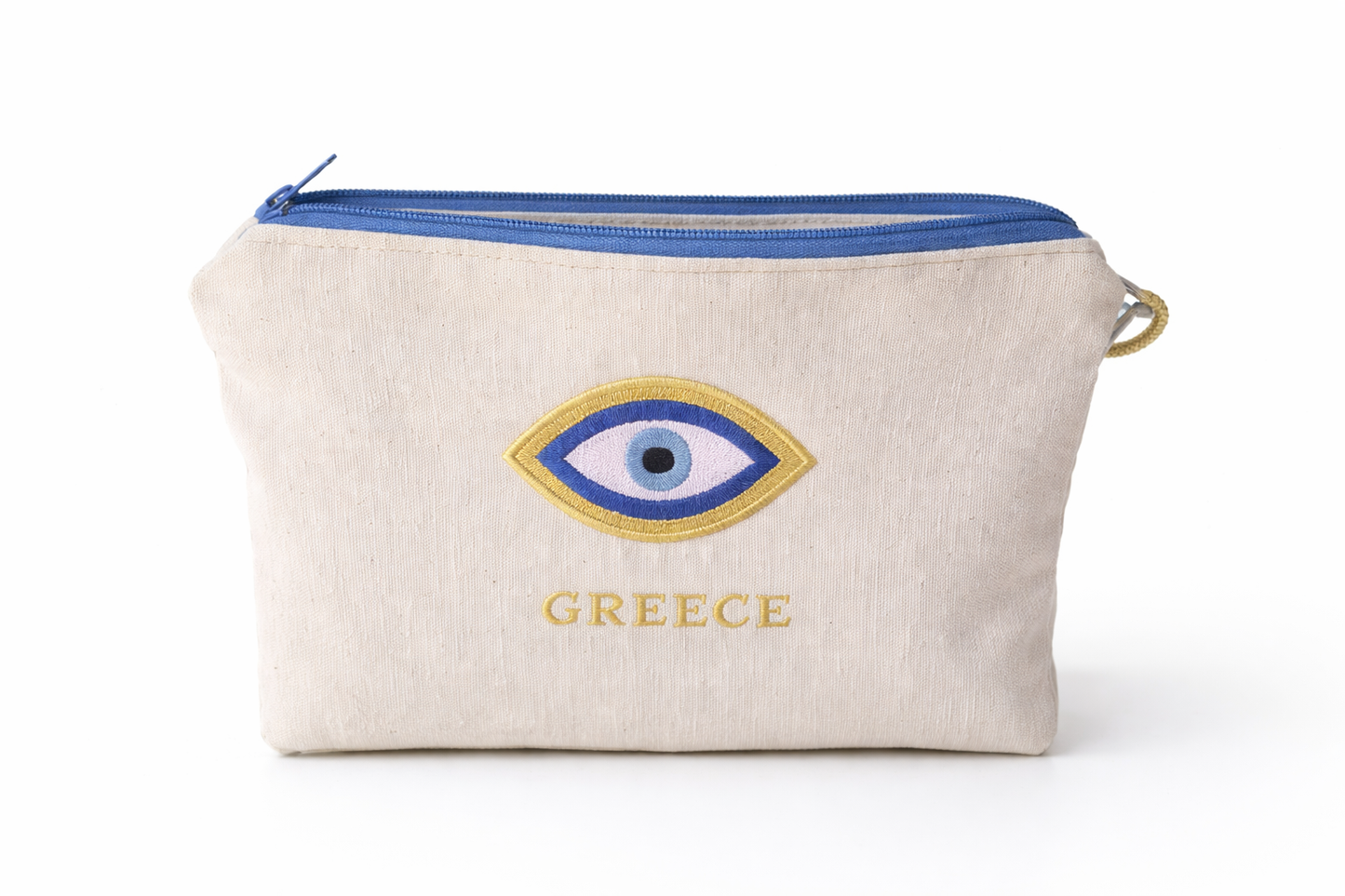 Evil Eye embroidered Pouch – Handmade Greek Purse – Greek Gift