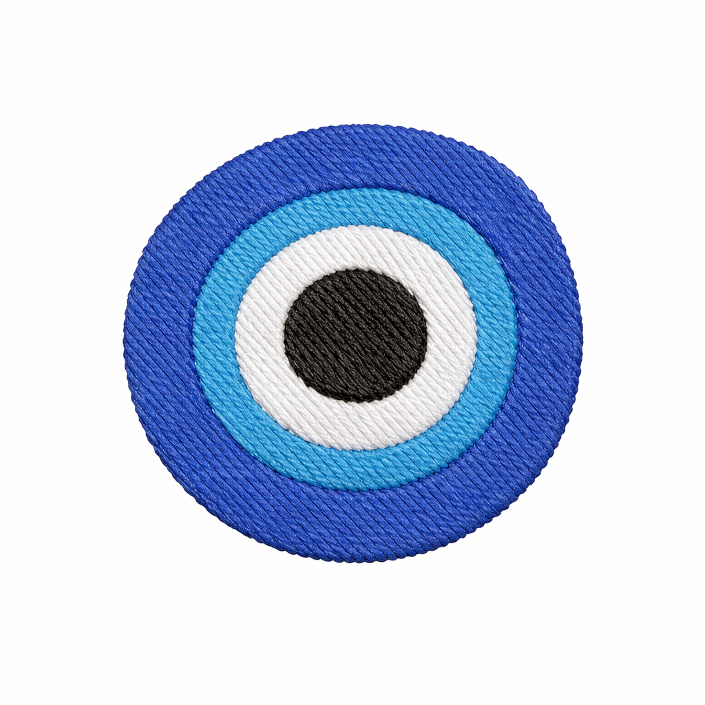 Fichier de broderie numérique - Motif Oeil Bleu Irrégulier – Téléchargement instantané