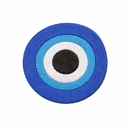 Fichier de broderie numérique - Motif Oeil Bleu Irrégulier – Téléchargement instantané