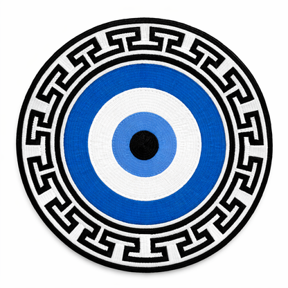 Broderie numérique Oeil Bleu & Motif Grec – Téléchargement instantané