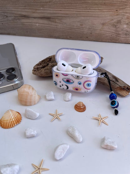 Evil Eye AirPods Pro 2 Case - AirPods Case Cover - Customisable Strap