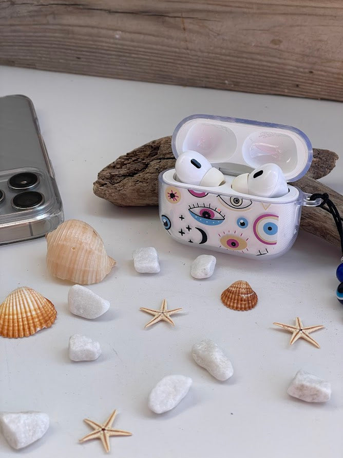 Evil Eye AirPods Pro 2 Case - AirPods Case Cover - Customisable Strap