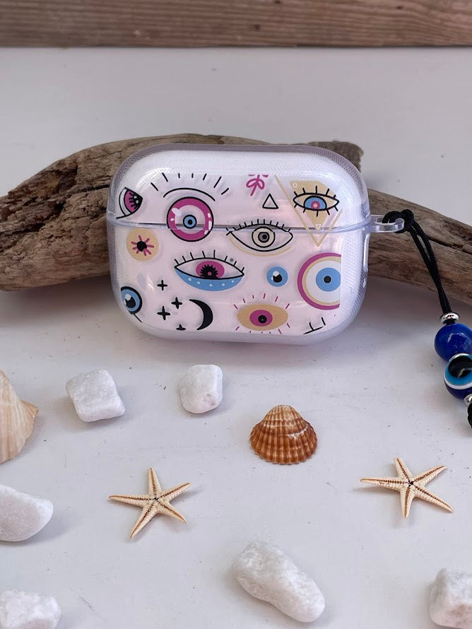 Evil Eye AirPods Pro 2 Case - AirPods Case Cover - Customisable Strap