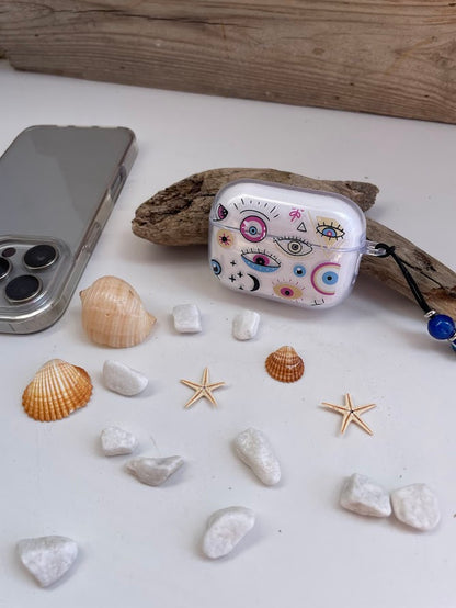 Evil Eye AirPods Pro 2 Case - AirPods Case Cover - Customisable Strap