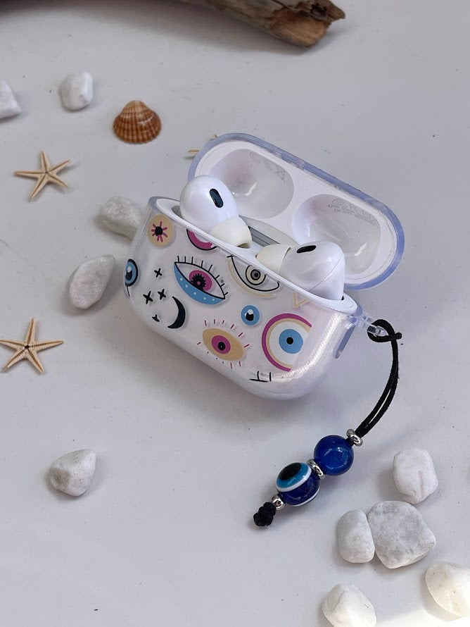Evil Eye AirPods Pro 2 Case - AirPods Case Cover - Customisable Strap
