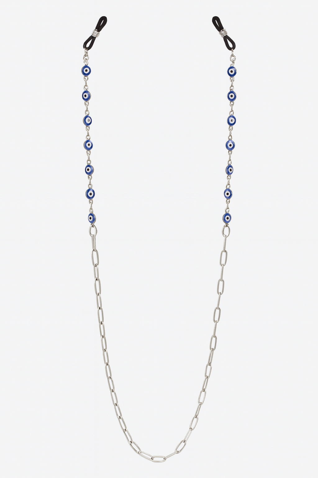 Collier Porte-Lunettes Oeil Bleu – Chaîne en Acier Inoxydable - Chaîne Lunettes Femme