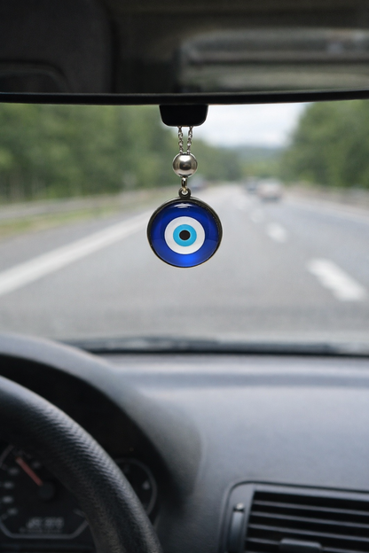 Evil Eye Mirror Car Charm - Car Protection - Stainless Steel Car Charm