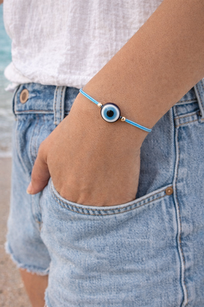 Blue Evil Eye Protection Bracelet, Greek gift,  Gift for her