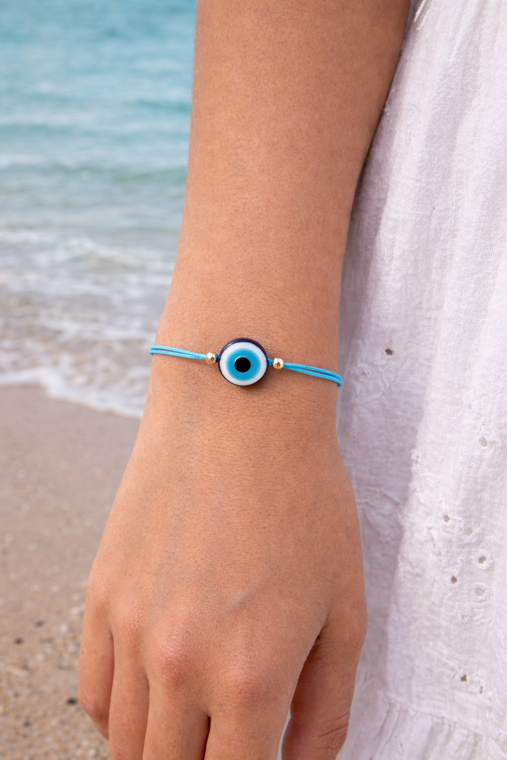 Blue Evil Eye Protection Bracelet, Greek gift,  Gift for her