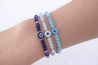 Evil Eye Crystal Beads Bracelet -  Women’s Gift - Greek Gift