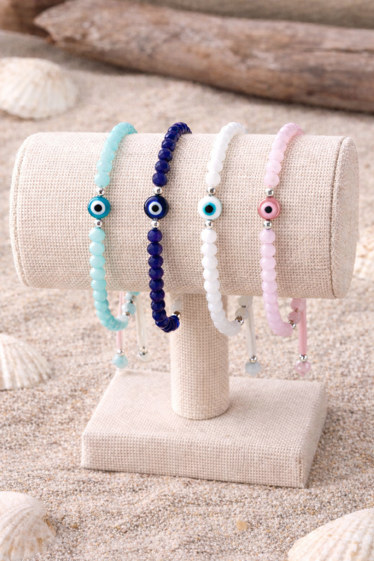 Evil Eye Crystal Beads Bracelet -  Women’s Gift