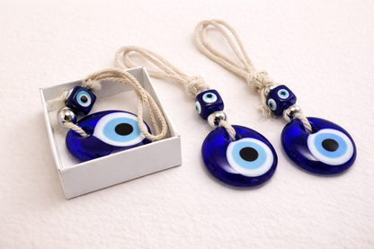Evil Eye Glass Charm - Wall Hanging - Greek Gift - House Protection