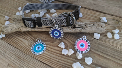 Personalized Evil Eye Dog Tag | Custom Pet ID Charm