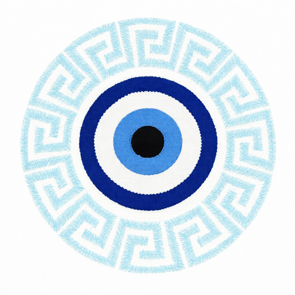 Fichier de broderie Oeil bleu numérique – Téléchargement instantané