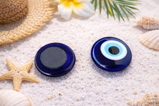 Glass evil eye fridge magnet - Greek Gift