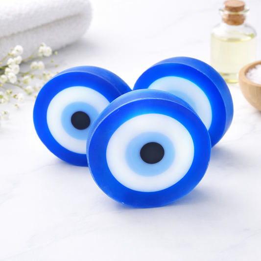 Evil Eye Glycerin Soap In Gift Box With an Evil Eye Bracelet - Greek gift