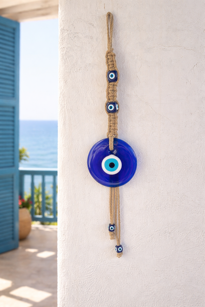 Decoration murale oeil bleu en verre Extra Large  