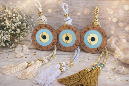 Evil Eye Wishes Wall Hanging, Tassel Housewarming, New Years Gift, House Protection