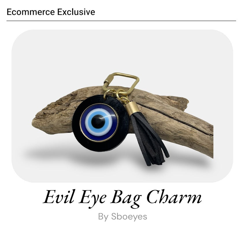 Handmade Evil Eye Bag Charm & Tassel Keychain | Custom Order for Vanessa