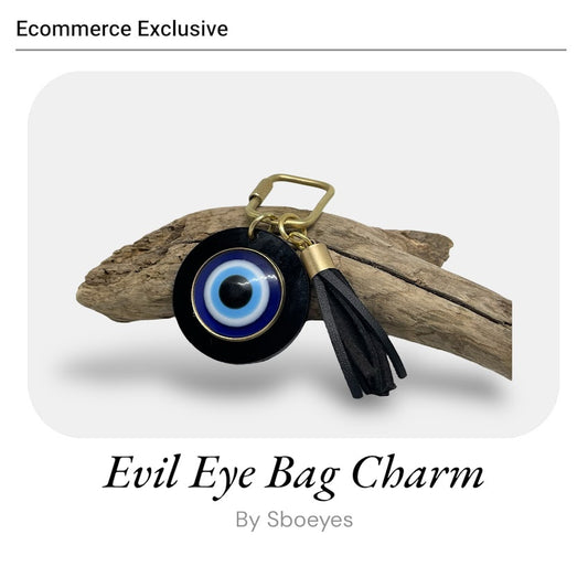 Handmade Evil Eye Bag Charm & Tassel Keychain | Custom Order for Vanessa