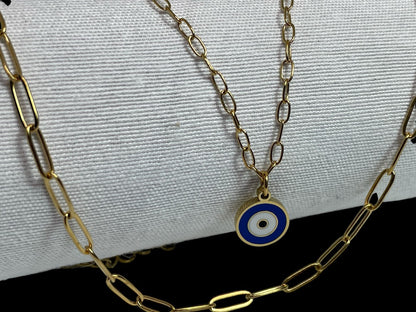 Layered Evil Eye Necklace Set - Protection Jewelry