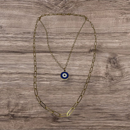 Layered Evil Eye Necklace Set - Protection Jewelry