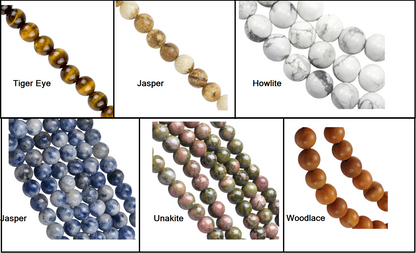 Men’s Hematite Cross Bracelet With Semi-Precious Stone Beads