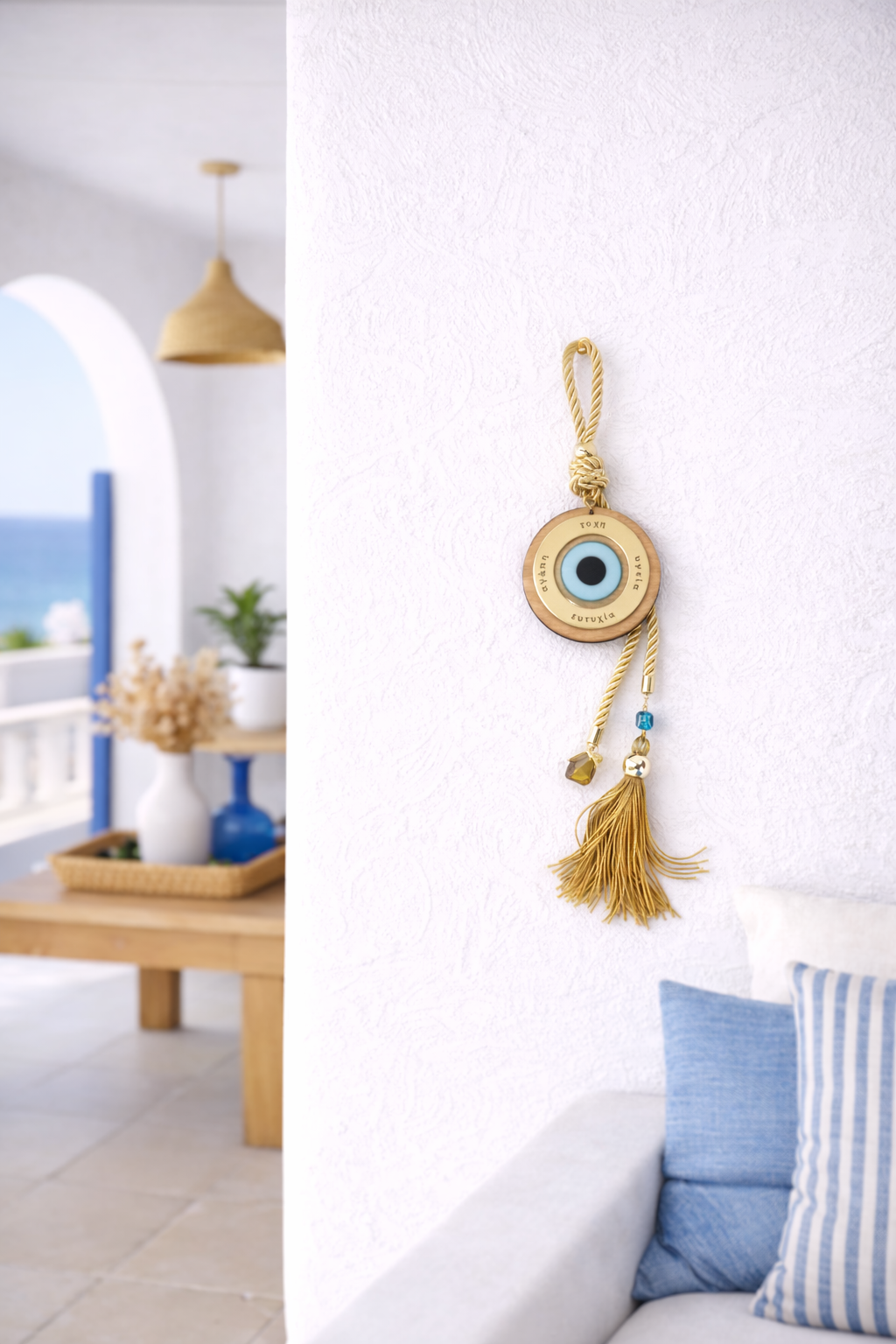 Evil Eye Wishes Wall Hanging - House Blessing - Housewarming Gift