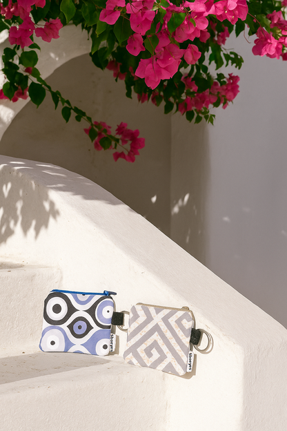 Greek Evil Eye Keychain Coin Purse - 3 Designs to Choose From - Greek Gift