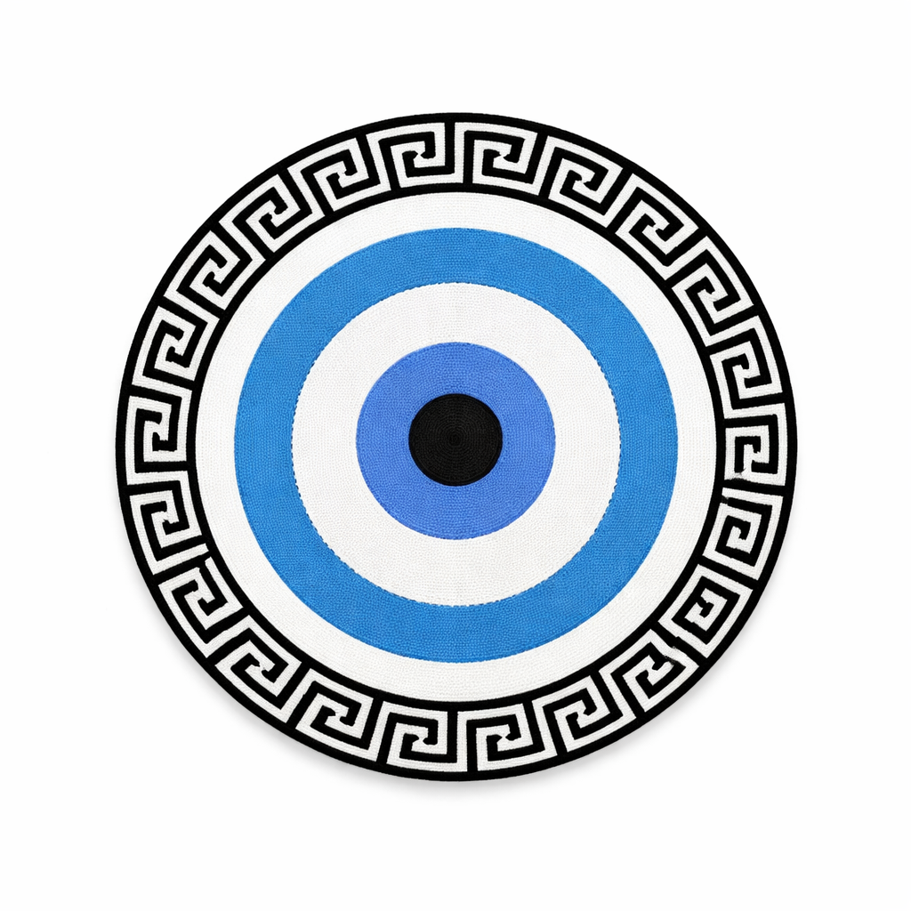 Fichier de broderie numérique - Motif Grec Oeil Bleu – Téléchargement instantané