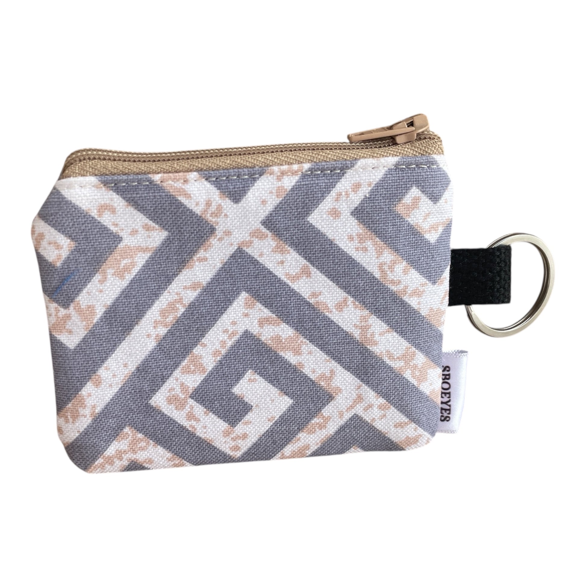 Greek key wallet keyring
