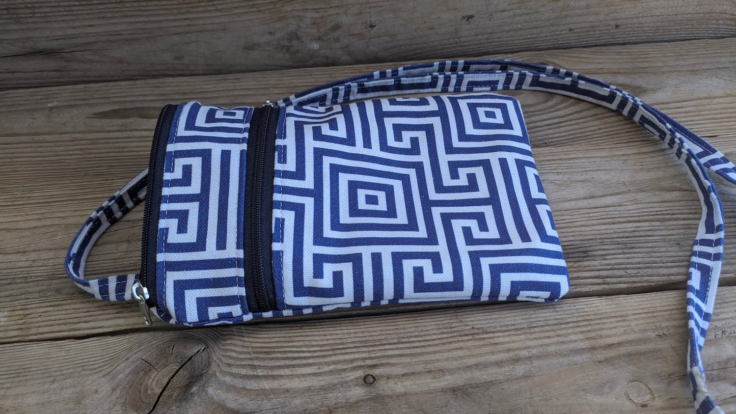 Greek Key Cellphone Bag – Crossbody Cellphone Bag – Greek Gift - Gift for Her