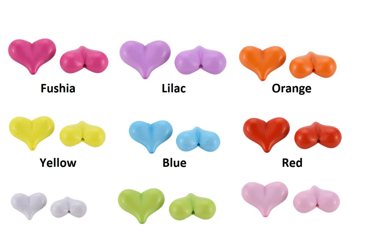 Bijou de sac coeurs et perles Crystal