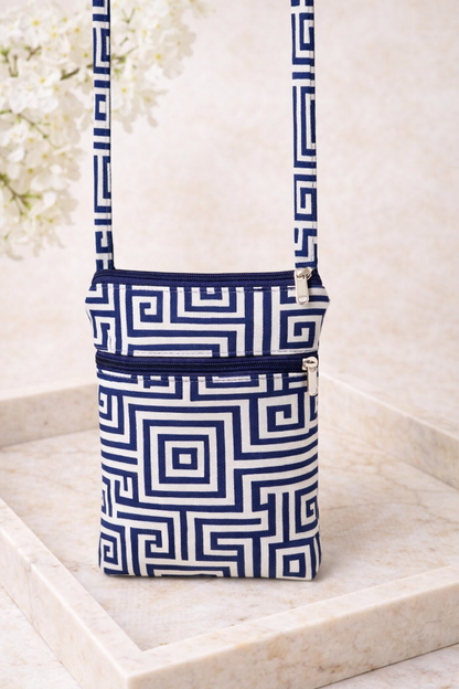 Greek Key Cellphone Bag – Crossbody Cellphone Bag – Greek Gift - Gift for Her