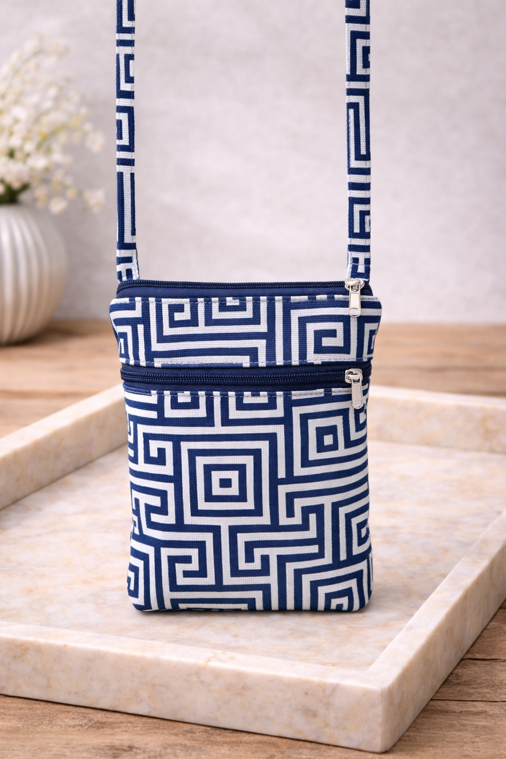 Greek Key Cellphone Bag – Crossbody Cellphone Bag – Greek Gift - Gift for Her