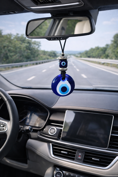 Bijou de Retroviseur Oeil Bleu en Verre