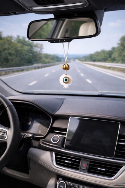 Evil Eye Pomegranate Car Mirror Charm - Car Accessories