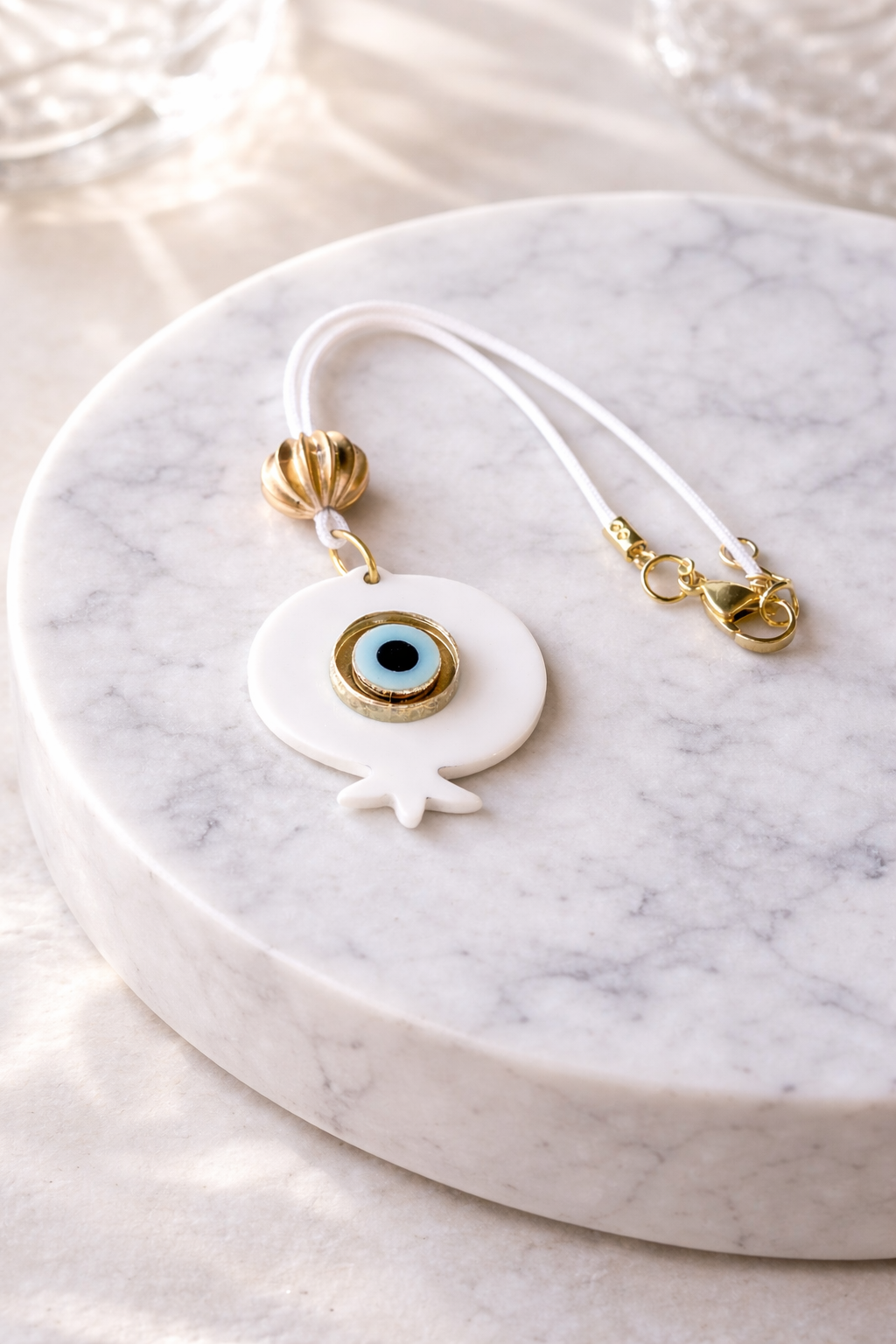 Evil Eye Pomegranate Car Mirror Charm - Car Accessories
