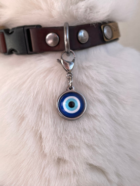Evil Eye Cat Collar Charm - Pet Protection - 6 colors available