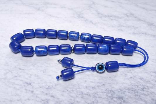Blue Evil Eye Komboloi Worry Beads - Greek Gift