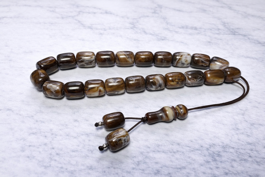 Brown Worry Beads - Greek Komboloi - Pastime Accessory - Greek Gift